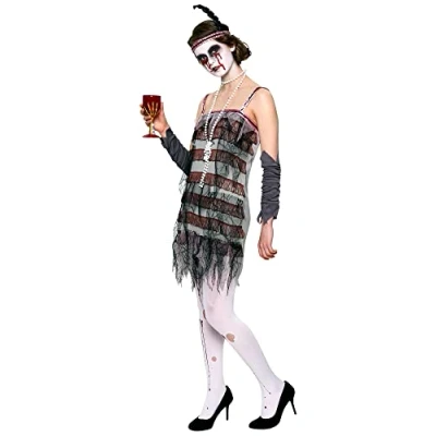 Image of Rubie&#039;s Official Ladies Lady Gravestone Halloween Flapper Adult Costume Small