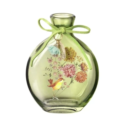 Image of OASIS Westport Bottle Vase 11 x 8.8 cm Green Floral Wedding Home Arrangement