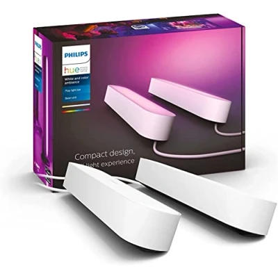 Image of Philips Hue Play Double Pack (Works with Alexa), White, 2 Count (Pack of 1)