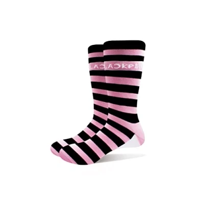 Image of BlackPink Ankle Socks Stripes and Logo Official Pink (UK Size 7 11) UK 11