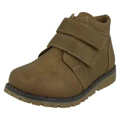 Image of JCDees Boys Round Toe Double Strap Ankle Boots Khaki Synthetic UK Size 11 EU 30 US 12