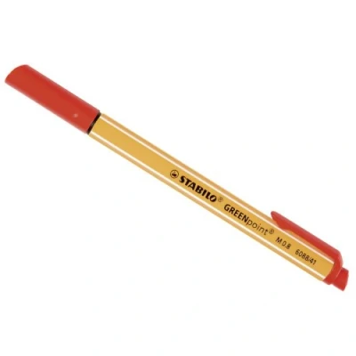 Image of STABILO GREENpoint Pen Recycled Tip 0.8mm Line Red Ref 6088 40 Single