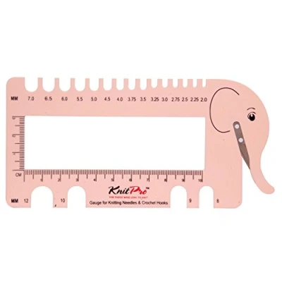 Image of KnitPro Needle &amp; Crochet View Sizer with Yarn Cutter Blush, 30 x 35 cm