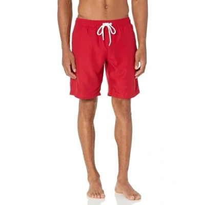 Image of Amazon Essentials Men&#039;s 9&quot; Quick Dry Swimming Trunks, Red, L
