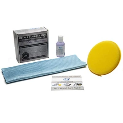 Image of Glass Polish 50ml Metal &amp; Stainless Steel Hand Polishing Kit for Easy Clean, Polish, Shine and Protect