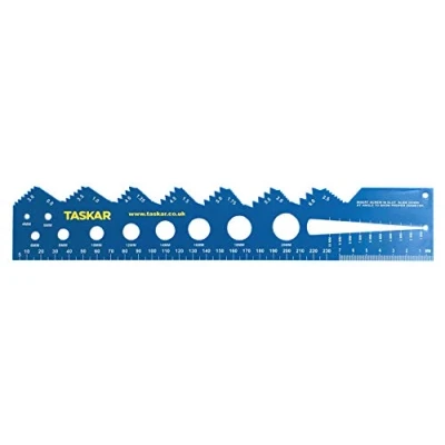 Image of Taskar Screw Diameter &amp; Thread Pitch Gauge Ruler (Metric)