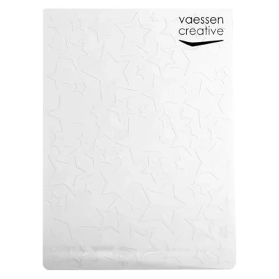 Image of Vaessen Creative Embossing Folder, Stars 5,7x4,25x0,19 inches, 1 Unit, for Birthday, Birth, Christmas Cards and Paper Crafts
