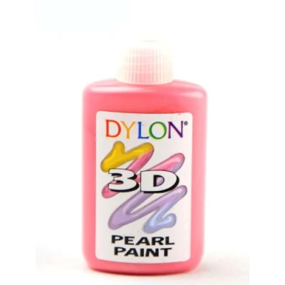 Image of Dylon 3D Fabric Paint Colour Fun Effects Pearl Deep Pink 25ml Bottle