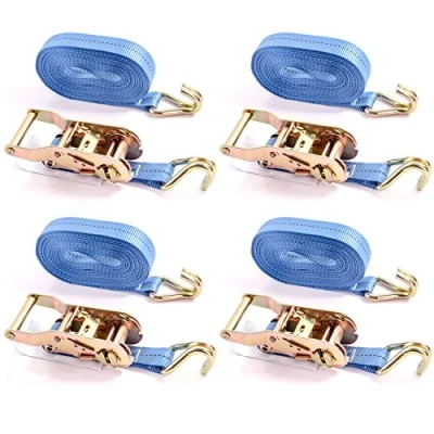 Image of 4X 8m Long Ratchet Tie Down Straps SecureVehicle/Car Lashing Travel Max Capacity 400kg