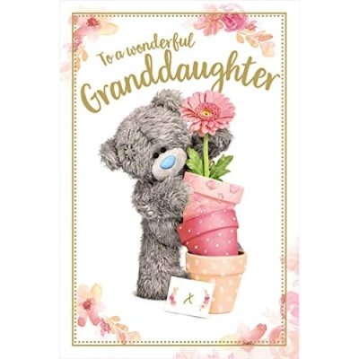 Image of Granddaughter Me To You Bear Tatty Teddy Carte Blanche PhotoFinish Birthday Card