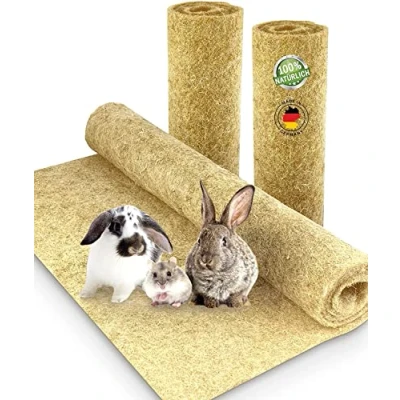 Image of Rodent Mat 100% Hemp 150 x 80 cm 5 mm Thick Carpet for All Types of Small Animals, Floor Cover (Pack 1)