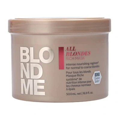 Image of Schwarzkopf blondme Keratin Restore All Blondes Rich mask 500ml