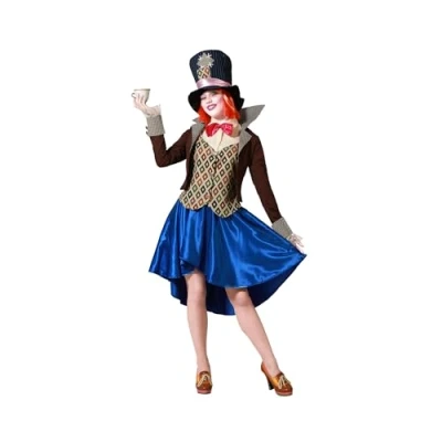 Image of Atosa Men&#039;s Mad Hatter Costume Brown Man Adult Outerwear, Multicoloured, XXL (Pack of 12)
