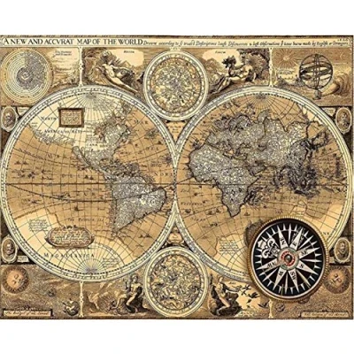 Image of DIY 5D Diamond Painting Kits， World map 50x70cm Adults Full Drill Art,Diamond Embroidery Crystal Rhinestone Pasted Arts Craft for Relaxation and Home Wall Decor(20x28in)