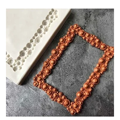Image of TTOA Mirror Frame Silicone Fondant Mould Sugar Craft Icing Cake Decoration