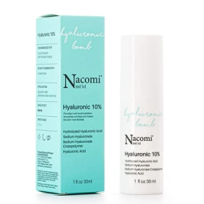 Image of NACOMI Hyaluronic Acid Serum 10% 30 ml penetrates The Skin and Provides Multi Level Moisture