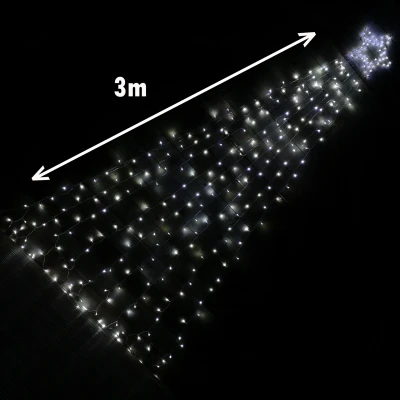 Image of 3m Indoor Outdoor Shooting Star Multifunction LED Christmas Decoration with Timer in Cool White