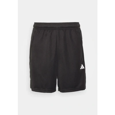 Image of adidas Performance Mens Train Essentials All Set Training Shorts Black/White Recycled Material Size Small (Long)
