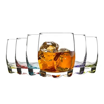 Image of LAV 12x Multicolour 290ml Adora Tumbler Glasses Stemless Kitchen Water Whiskey Wine Gin Juice Cocktail Drinking Glass Set