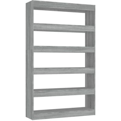Image of vidaXL Book Cabinet/Room Divider Grey Sonoma 100x30x166 cm