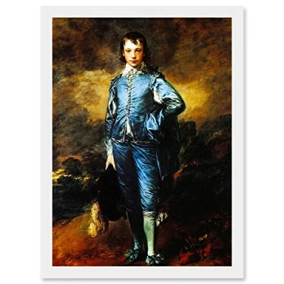 Image of Artery8 Painting Portrait Study Gainsborough Blue Boy A4 Artwork Framed Wall Art Print