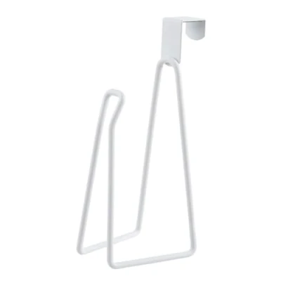 Image of toilet Roll Holder over The Tank Tissue Paper Stand Dispenser Reserve for Bathroom storage and Organization WhiteToilet organiser hanging