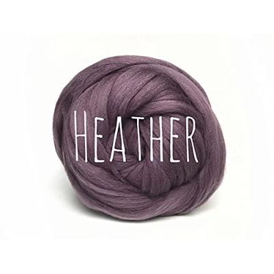 Image of Chunky Wool Heather for arm Knitting Blanket Weaving Felting Jumbo Yarn Giant Soft 250g (0.55lb)