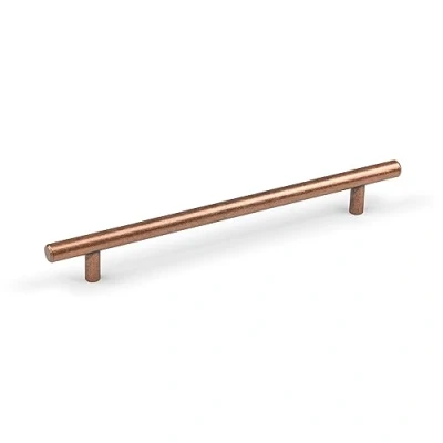 Image of Antique Copper Kitchen Cupboard Bar Handle with 192mm Centres