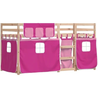 Image of vidaXL Bunk Bed without Mattress Pink 80x200 cm Solid Wood Pine