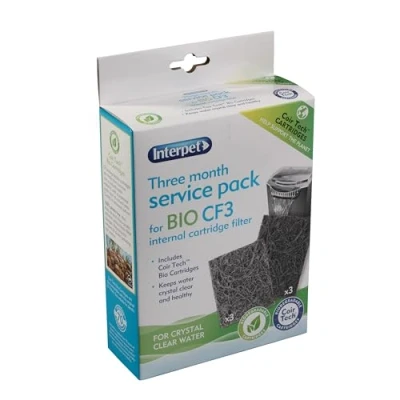 Image of Interpet 3 Month Service Pack for the Internal Cartridge Filter CF (3 x Front Coir Tech Cartridge, Back Cartridge)