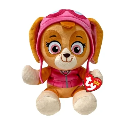 Image of TY Skye Paw Patrol Soft Plush Toy for Kids, Cuddly Teddy Collectible Stuffed Toy, Beanie Babies Range, Regular