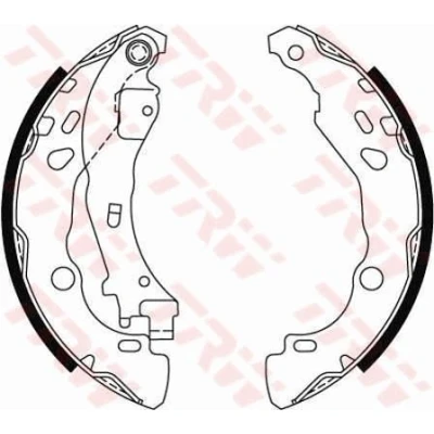 Image of 77362365 Brake Shoes TRW GS8474 200mm 39mm BOSCH CITROËN: C3 I Hatchback, C2 PEUGEOT: 1007 Hatchback