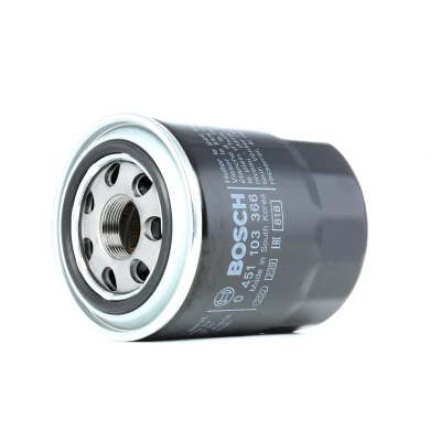 Image of 2630042030, 2630042040, 2630042060, 263104A000, 263104A010 Oil Filter BOSCH 0 451 103 366 M 26 x 1,5 Spin on HYUNDAI: H 1 / i800 Travel