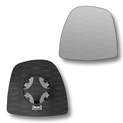 Image of Less4spares Replacement Wing Mirror Glass Left Compatible with Nissan Primastar 2001 2014 CLIP ON Passnager Near Side N/S Heated Convex