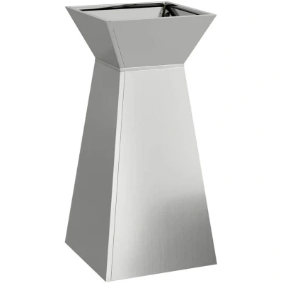 Image of vidaXL Planter Stand Galvanised steel 35 x 73 cm Decorative Inlays
