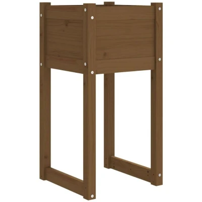 Image of vidaXL Planter Honey Brown 40x40x81 cm Solid Wood Pine