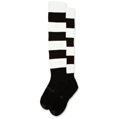 Image of Mitre Mens Sports Mercury Hoop Football Socks, Black/White, Mini 12 UK Child 2 EU