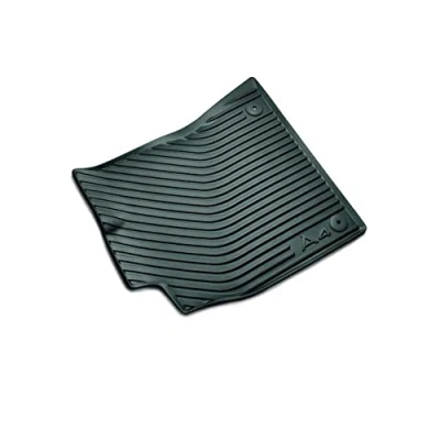 Image of Audi 8K0061511041 Rubber Floor Mats Rear Black (Pack of 2)