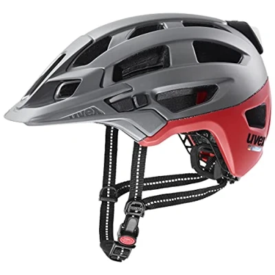 Image of uvex Finale Light 2.0 Secure City Bike Helmet for Men &amp; Women incl. LED automatic Sensor Silver Red Matt 56 61 cm