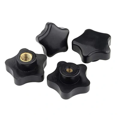 Image of XIZONLIN M8 Star Shape Head Clamping Nuts Female Thread Knob Handle Hand for Machine Tool, Black, 5pcs