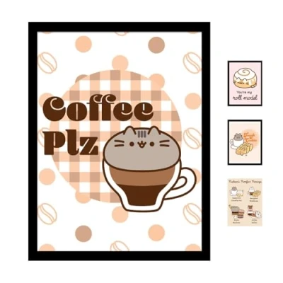 Image of Pyramid International Pusheen (Coffee Plz) Collectors Print 30cm x 40cm Framed A Stunning Artwork to Enhance Your Collection or Living Space, One Size