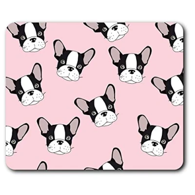 Image of Cute Pink French Bulldog Animals Dog Mouse Mat Pad Computer PC Laptop Gaming Office Home Desk Accessory Gadget 8371