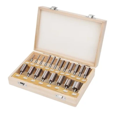Image of hsawbit 1/4 Inch Shank Straight Router Bit Set, 3/4/5/6/7/8/9/10/11/12/13/14/15/16/17/18/19/20/22/25mm (20PCS)