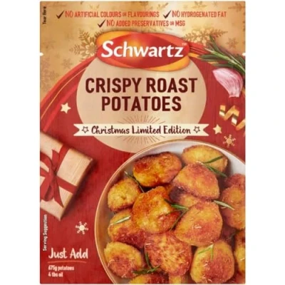 Image of Schwartz Herb and Spices Vegetarian No Artificial Colours Preservatives FabFinds (Crispy Roast Potatoes 38g, 6 Pack)