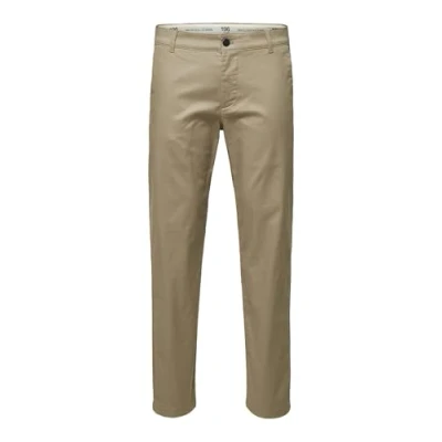 Image of SELECTED HOMME Men&#039;s SLHSTRAIGHT Stoke 196 Flex Pants W NOOS Chinos, Chinchilla, 31/34