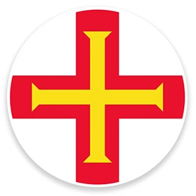 Image of 2 x 10cm Guernsey Flag Map Vinyl Sticker Decal Laptop Luggage Travel Tag #9029 (10cm Wide High)