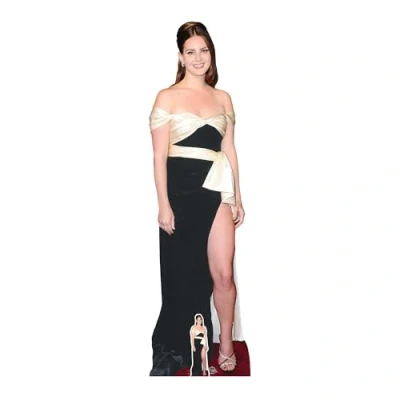 Image of CS1188 Lana Del Rey Black and White Dress Height 171cm Cardboard Cutout with Mini