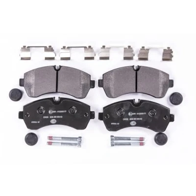 Image of 0044206820, 0044208220, 0054205320, 0084204720, 9064210300 Brake pad set HELLA 8DB 355 005 531 MERCEDES BENZ: Sprinter 3.5 t Van, Van
