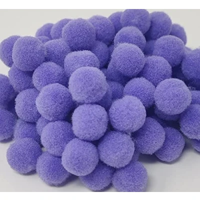 Image of Pack of 500 Mini 10mm Arts &amp; Craft Poms [Purple]