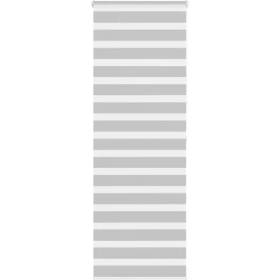 Image of vidaXL Zebra Blind Light Grey 85x200 cm Fabric Width 80.9 Polyester